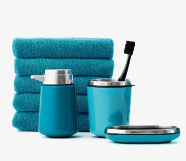 蓝色日用品免抠