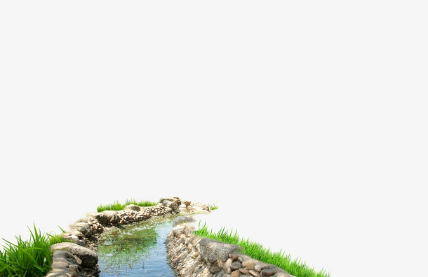 清澈的小溪免抠