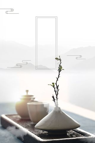 简约创意陶瓷广告海报背景素材高清