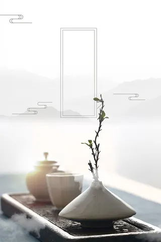 简约创意陶瓷广告海报背景素材高清