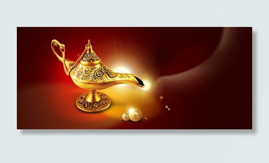 复古阿拉丁神灯背景高清