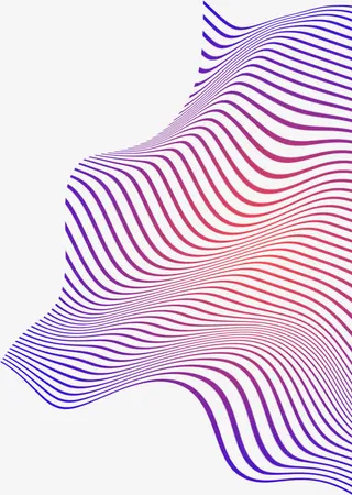 线条合成波浪冲击视觉免抠