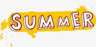 夏天英文字母素材免抠