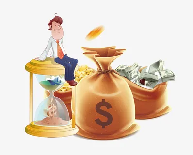 黄金时代投资理财创意设计免抠