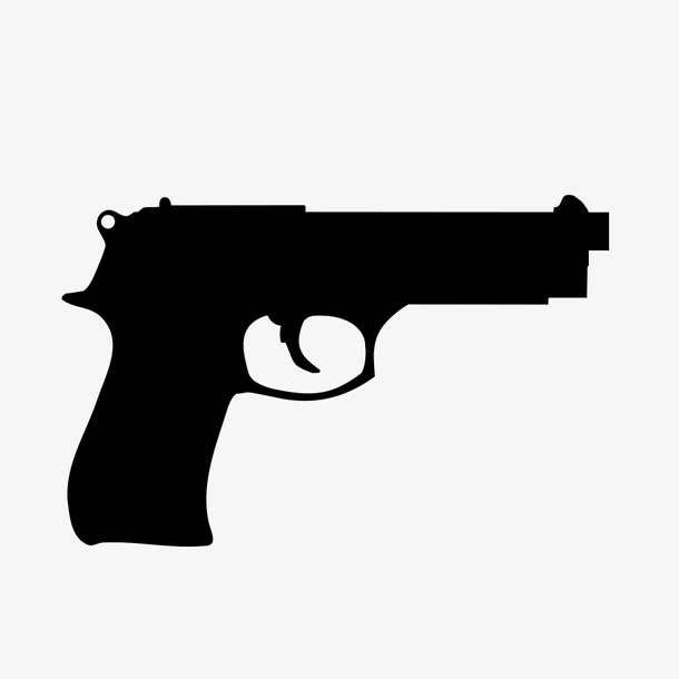 手绘手枪免抠