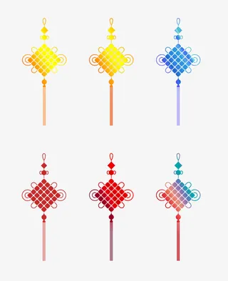 免抠图png春节中国结盘长节新年免抠