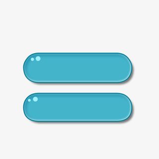 数学符号蓝色手绘立体等号png免抠