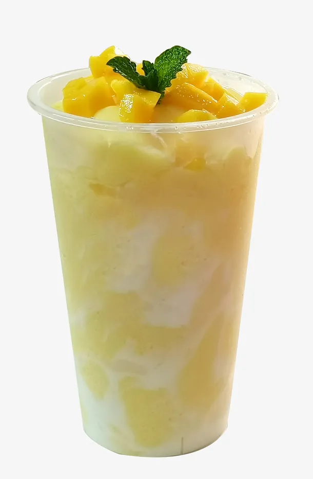 芒果奶昔 奶茶免抠