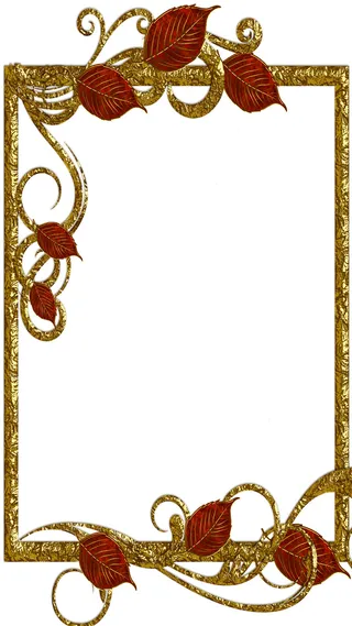 金色边框文艺红花背景高清