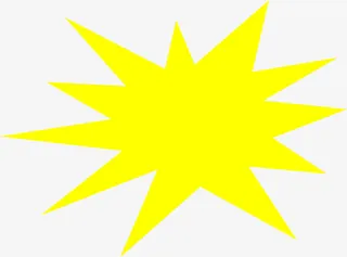 黄色特价爆炸型促销标签免抠