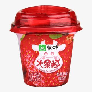 草莓味蒙牛酸奶包装免抠