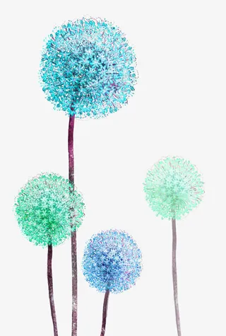 手绘鲜花素材免抠