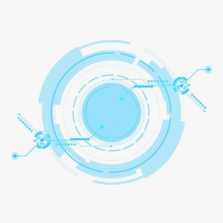科技感圆形简约线框免抠