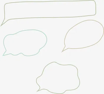 各种手绘线条语言框免抠 各种手绘线条语言框免抠