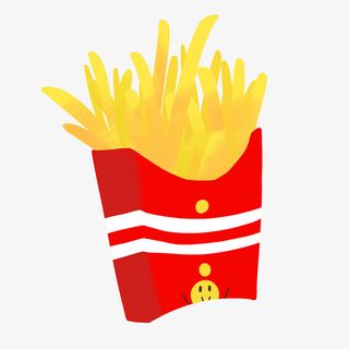 薯条特写 吃薯条免抠