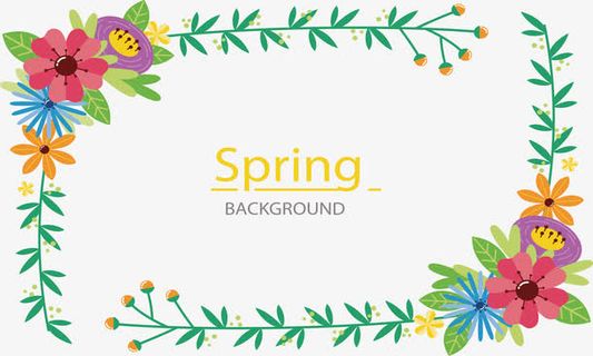 浪漫春花你好春天免抠