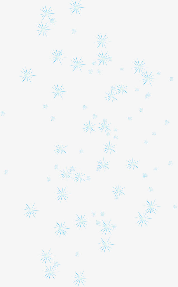 白背景蓝色大片雪花