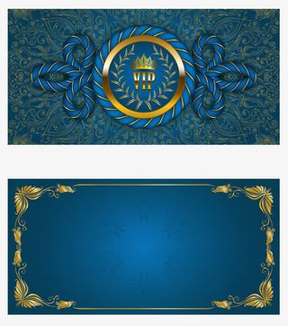 矢量贵宾卡模板免抠