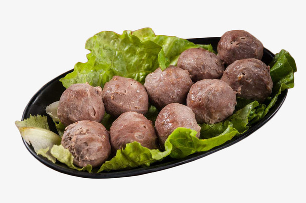 潮汕牛肉丸新鲜食材免抠
