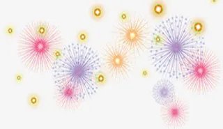 灿烂雪花冬季海报免抠