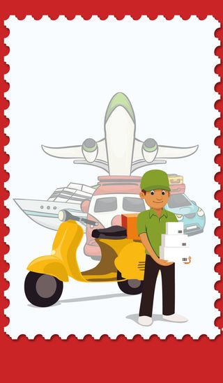 物流海报设计背景模板高清