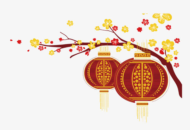 中国风喜庆灯笼免抠