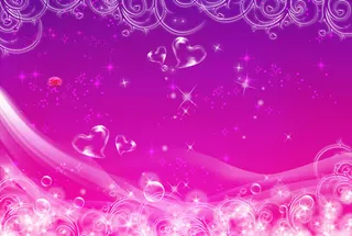 梦幻粉色爱心海报背景七夕情人节