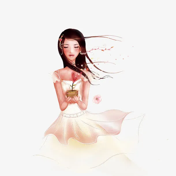 卡通美女免抠