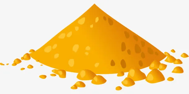 金色的沙堆免抠