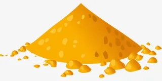 金色的沙堆免抠