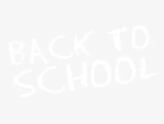 矢量创意返校日白色粉笔英文字体免抠