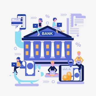 蓝色卡通建筑商务矢量图免抠