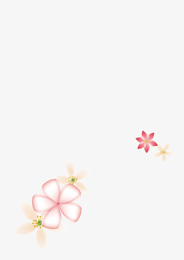 漂浮花卉免抠