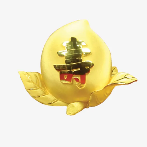 金色寿桃免抠