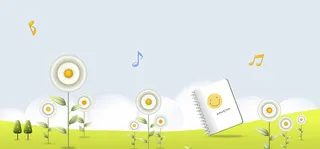 春天自然插画音乐背景高清