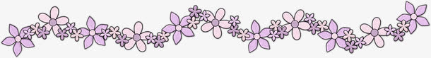 紫色手绘唯美花朵免抠