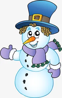 卡通雪人免抠