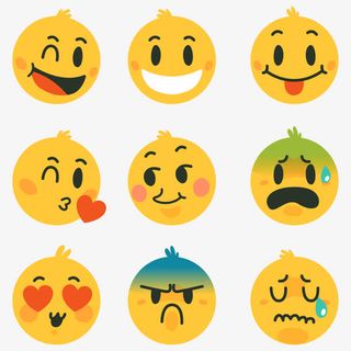 矢量黄色的笑脸符号免抠