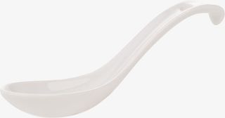 白色陶瓷勺子/汤勺/匙羹/甜品勺免抠