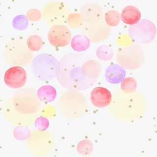 梦幻水彩漂浮泡泡免抠