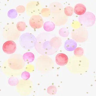 梦幻水彩漂浮泡泡免抠