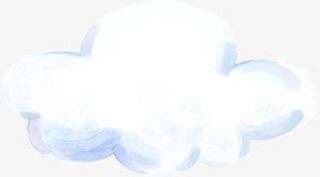 手绘白云节日六一免抠
