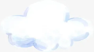 手绘白云节日六一免抠