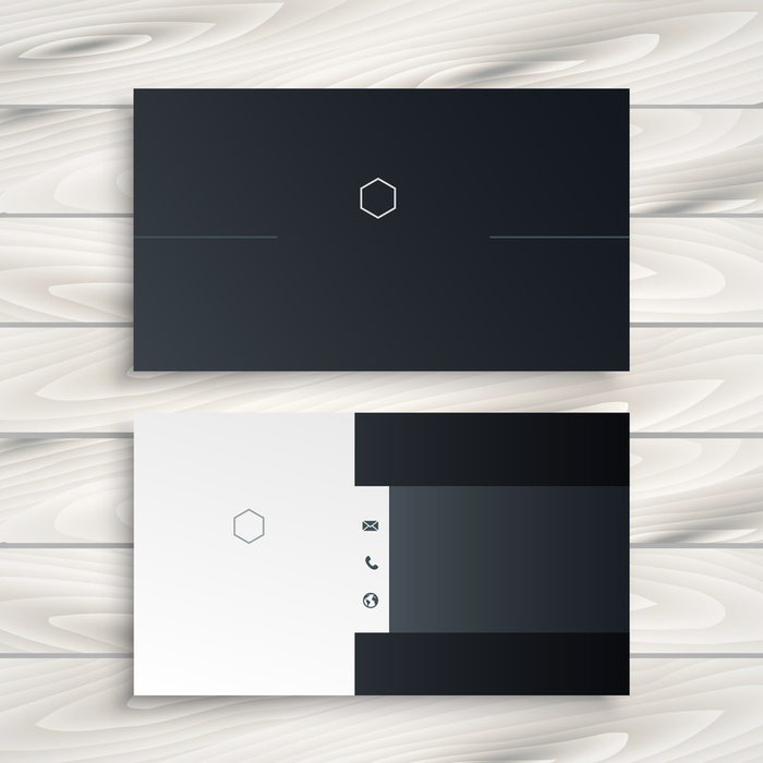 简约黑色扁平矢量名片背景素材高清