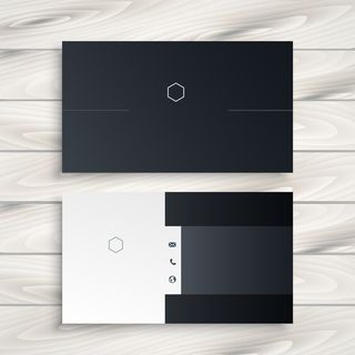 简约黑色扁平矢量名片背景素材高清