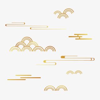 中国风云纹祥云底纹背景线条云纹春节元宵节免抠