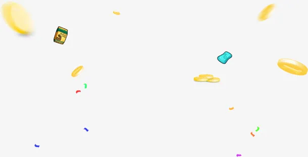 金币运行漂浮装饰免抠