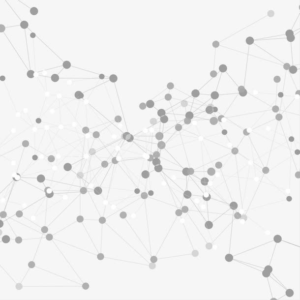 线条圆点分子结构漂浮矢量素材免抠