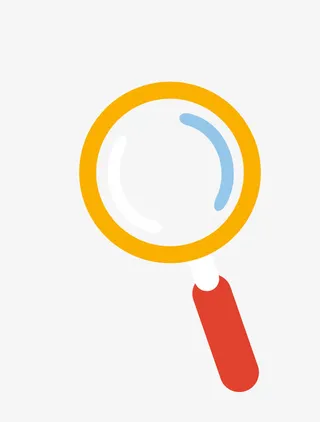 矢量卡通扁平化放大镜免抠手绘/卡通卡通元素