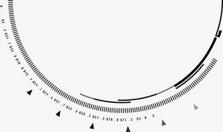 中国风墨迹素材  几何科技圆环免抠